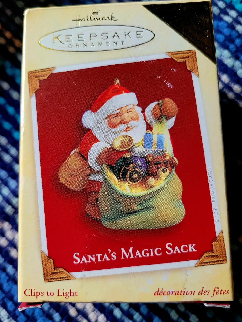 Hallmark Keepsake Ornament Santa with Green Sack and Red Hat